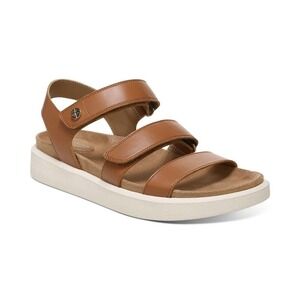 Gianni Bernini Felicitty Flat Sandals Cognac Size 9
